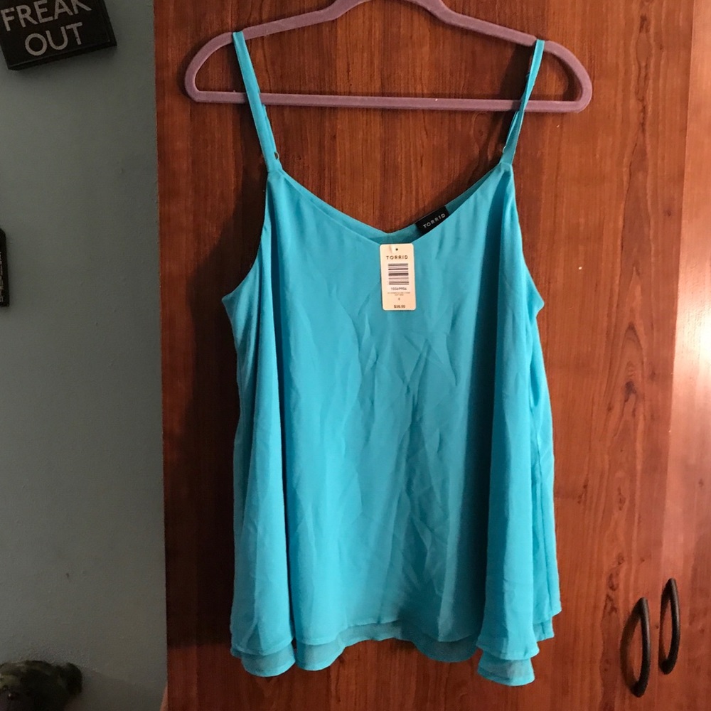 Beautiful Teal chiffon top.